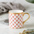 Gift High-End Creative Mosaic Nordic Ceramic Couple Mug Water Cup Afternoon Tea Cup Coffee Cup