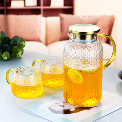 Cold Water Bottle Glass High Temperature Large Capacity Glass Water Pitcher Household Juice Jug Jug Kettle Set