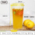 1000 Square Packaging Cup Milky Tea Cup Disposable with Lid Plastic Fruit Tea Cup Square Fruit Cup