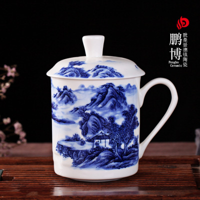 Bone China Tea Cup Ceramic Office Cup with Lid Household Water Cup Large Capacity Mug Tea Making Conference Cup