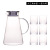 Sijin European Crystal Glass Borosilicate Water Pitcher Household Heat Resistant Cold Water Jug Teapot Set with Handle