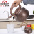 Steel Sound Kettle Wood Grain Handle Colorful European Style Hotel Antique Whistling Kettle Flat Tea Making Water Pot