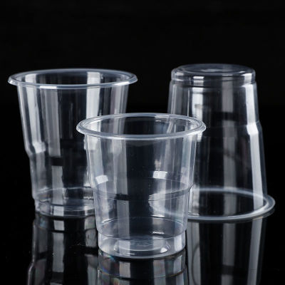 Whole Disposable Cup Household Plastic Water Cup Transparent Airplane Cup Extra Thick Tea Cup Disposable Drinking Cup