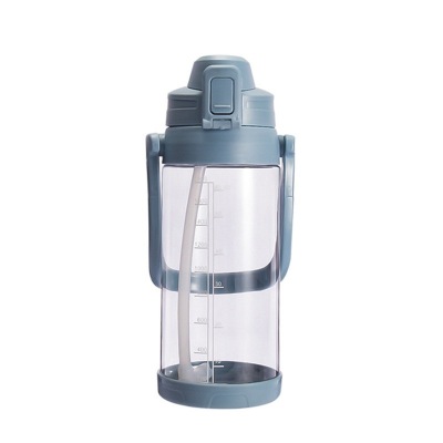 Large Capacity Cup with Straw Summer Plastic Cup 1450ml Sports Kettle Carry out Large Water Bottle 1800ml Portable