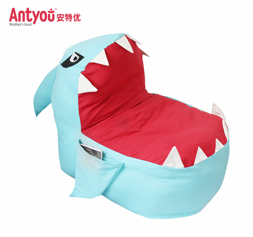 Anteyou Original Shark Children's Plush Toys Buggy Bag Bean Bag Lazy Sofa Baby's Chair