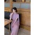 Sweet Two-Piece Fairy Purple Fresh Women's Skirt Suit Summer Gentle Elegant Chic Top