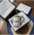 Chinese Ins With Handle Simple Ceramic Cup Expression With Cover Latte Coffee Cup Cold Drink Mug Breakfast Milk Cup