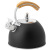 Black Wooden Handle Stainless Steel Sound Kettle Amazon European Style Whistling Kettle New Kitchen Water Pot Wholesale