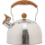 Stainless Steel Sound Kettle Wholesale New Amazon Cross-Border Whistling Kettle Folding Handle Tea Brewing Milk