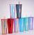 Factory Direct Supply Double Plastic Straw Cup Large Capacity Creative 710ml Durian Cup Hand Cup Portable Diamond Cup