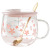 Blossom Glass High Borosilicate Creative with Handle Cute Mug Female Household HeatResistant Transparent Scented Tea Cup