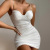 European and American Spring and Summer New Women's Wrapped Chest Suspender Dress High Waist Backless Ruffle Hip Dress