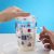 Snoopy Glass Single-Wall Cup with Handle Cup with Straw Borosilicate Glass Juice Drink Cup Household Scaled Milk Cup