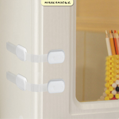 Factory Direct Sales Child Safety Lock Indoor Cabinet Adjustment Lock Baby Anti-Clamp Hand Safety Drawer Lock Wholesale