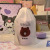 Bear Peach Taro Color Ins Portable Breakfast Cup with Cover Spoon Student Microwaveable Milk Cup Handy Cup with Straw