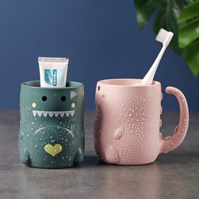 Tooth Cup Creative Male and Female Baby Modeling Drinking Cup Couple Nordic Style Toothbrush Cup Dinosaur Gargle Cup