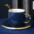 Coffee Cup Small Exquisite Set Female Ceramic Ins Style Cup Spoon Hanging Ear Luxury Household Cup and Saucer Whole