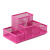 Iron Mesh Four-Grid Multi-Functional Pen Holder Color Creative Pen Container Desktop Storage Box Stationery and Office Supplies