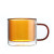 INS Wholesale Household Transparent Cylindrical Coffee Mug Heat-Resistant with Handle Insulated Color Double Glass Cup