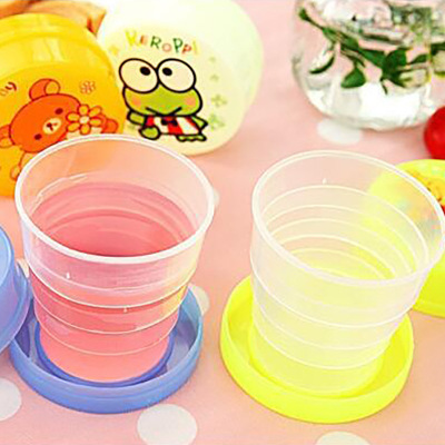 Plastic Folding Bottle Outdoor Portable Retractable Water Cup Mini Portable Water Cup Home Daily Use Small Water Cup