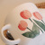 Tulip Milk Mug Cup Ins Hand-Painted Flower Mug Home Office Coffee Cup Cute Ceramic Water Cup