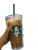 Xingba Portable Cup Double Plastic Straw Cup 16Oz Coffee Cup Plastic Handy Cup Transparent Big Water Cup