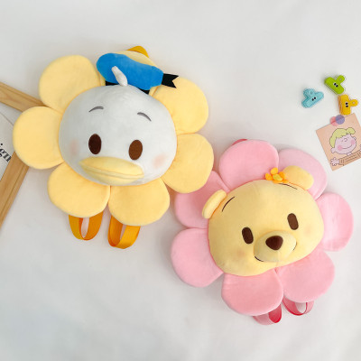 Cute Sun Flower Cartoon Plush Bag 2022 New Arrival Girlish Style Large Capacity Doll Flower Bear Parent-Child Backpack