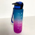 Gradient Color Cup Sports Bottle Frosted Plastic Cup Gym Sports Cup with Straw Scale 32oz Portable Water Bottle