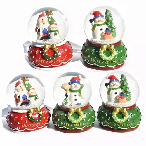 Christmas Crystal Ball Christmas Glass Water Ball Resin Ceramic Ornaments Christmas Decorations Table Ornaments Children‘s Gifts