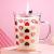 Snoopy Glass Single-Wall Cup with Handle Cup with Straw Borosilicate Glass Juice Drink Cup Household Scaled Milk Cup