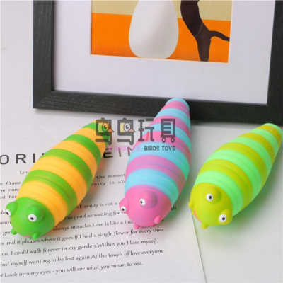 New Slug Decompression Slug Color Matching Snail Caterpillar Pressure Reduction Toy Educational Science and Education Vent Toys Wholesale