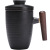 Style Ceramic Cup with Wooden Handle Mug Strainer Tea Cup Household Office Tea Cup Creative with Cover Water Cup