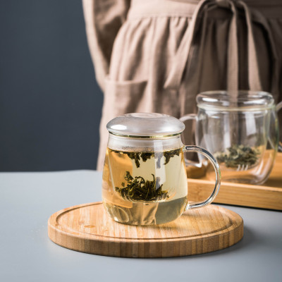 Factory Wholesale Heat-Resistance Glass Office Tea Infuser Borosilicate Scented Tea Cup Quantity Discount