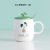 Large Capacity Summer Cute Ceramic Water Cup Tea Drinking Trend Unisex Household Mug Milk Coffee Cup with Cover Spoon