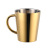Double Layered with Insulation Band Handle Milk Cup 304 Stainless Steel Water Cup Korean Restaurant Mug Beer Steins Logo