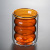 Colored Spiral Glass Double-Layer Cup Milk Cup Home Coffee Mousse Cup Office Glass Juice Cup