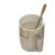 for One Piece Creative Ceramic Cup Minimalist Water Cup Household Mug with Cover Spoon Personality Trend Milk Cup Coffee