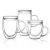 Creative Glass DoubleLayer Cup Transparent Double Layer Juice Cup Thickened with Cover Coffee Cup Double Layer Milk Cup