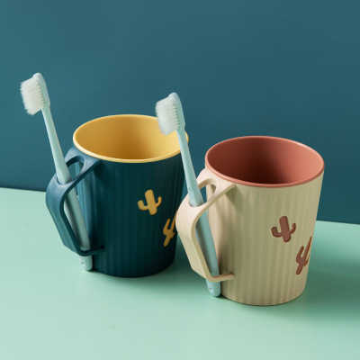 New Product Creative Adult Washing Cup Cactus Toothbrush Cup Student Dormitory Household Plastic Mouthwash Couple's Cups