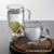 Creative Glass DoubleLayer Cup Transparent Double Layer Juice Cup Thickened with Cover Coffee Cup Double Layer Milk Cup