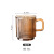 Japanese-Style Glass with Handle Cup with Spoon Lid Ins Style Good-looking Mug Household Milk Coffee Cup