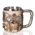 Skull Mug Foreign Trade Resin Stainless Steel Faucet Mug 3D Three-Dimensional Creativity Coffee Cup Resin Wine Glass