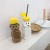 Simple Ins Style Cute Bear Cup with Straw Girl Plastic Clear Water Cup Couple Handy Beverage Water Cup Portable