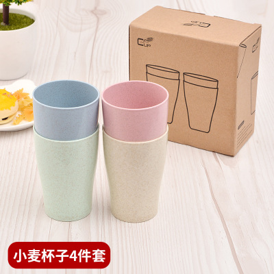 Wheat Straw Water Cup Creative Juice Cup Mouthwash Toothbrush Cup Household Wash Cup Logo Delivery