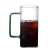 Glass Ins Goodlooking Square Water Cup Home Color Handle Breakfast Cup Internet Celebrity Transparent and Creative