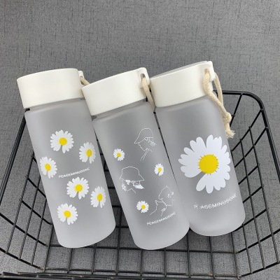 Summer Hemp Rope Frosted Little Daisy as Plastic Water Cup Fashion Girl Online Celebrity Plastic Water Bottle Whole