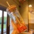 Autumn Maple Leaf Fox Cup with Straw Double Layer Glass Cup Coffee Cup Cup with Straw with Lid Large-Capacity Water Cup