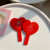 Korean Ins Homemade Fresh Cherry Love Hand-Hold Mirror Portable Make-up Mirror Xiaozhongwang Red Same Style Hand Mirror