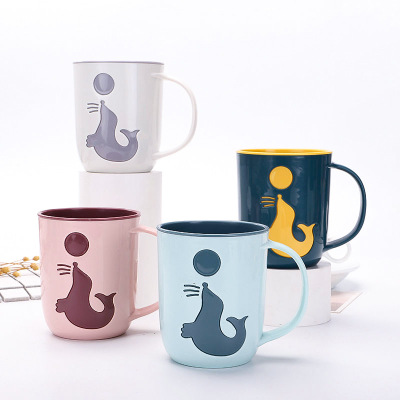 Dolphin Gargle Cup Household Minimalist Tooth Cup Wash Cup Couple Toothbrush Cup Creative Travel Cup Tooth Mug Water Cup