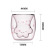 Cartoon Xingba Kitten's Paw Cute Shape Double-Layer Glass Coffee Cup Household Annual Meeting Gifts Wholesale